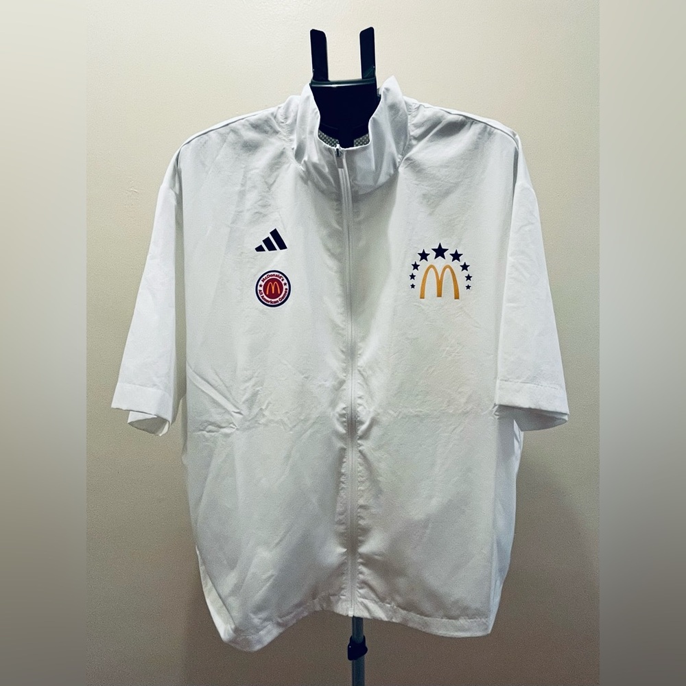 Adidas White Jacket with Red Logo